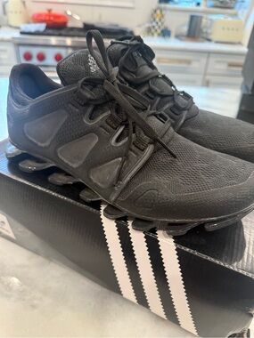 adidas Black Athletic Sneakers with Springblade Sole